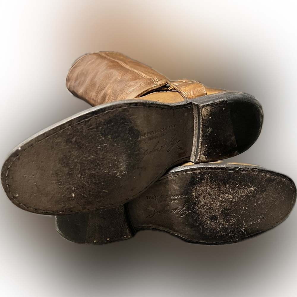 Frye Phillip Harness Tall Leather Harness In Cognac, 7 - Picture 8 of 9